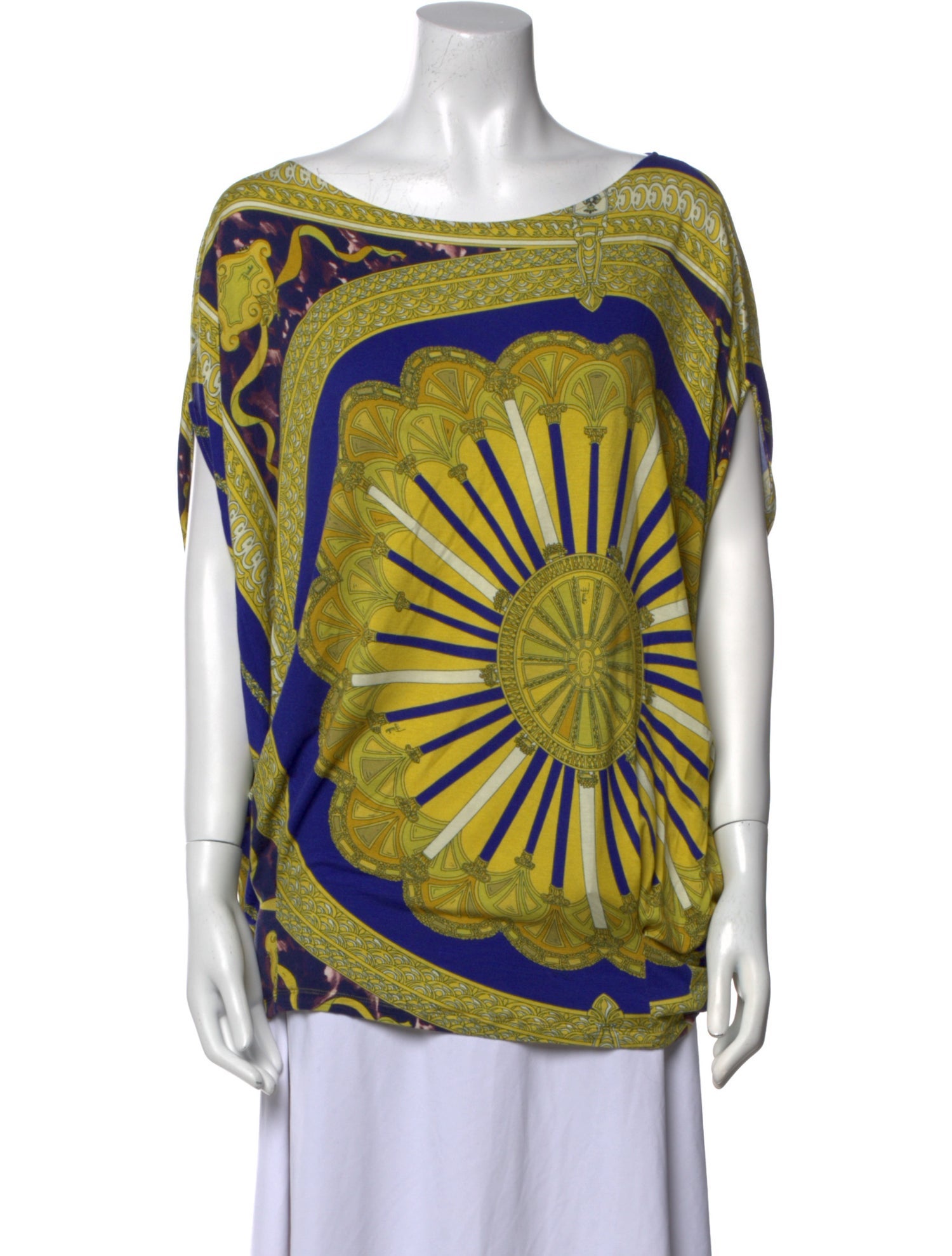 Emilio Pucci Printed Scoop Neck Blouse