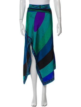 Emilio Pucci Silk Midi Length Skirt