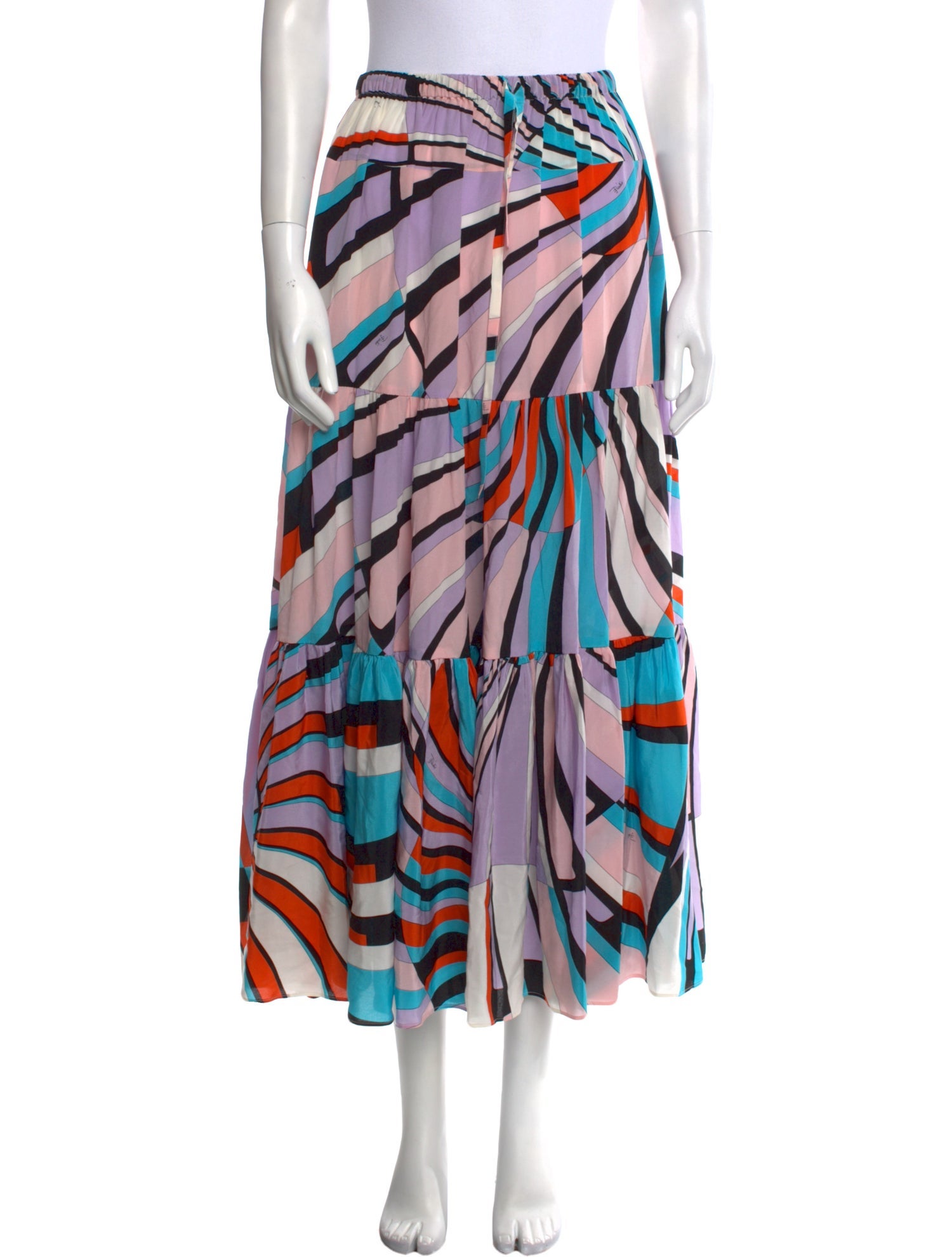 Emilio Pucci Silk Midi Length Skirt w/ Tags