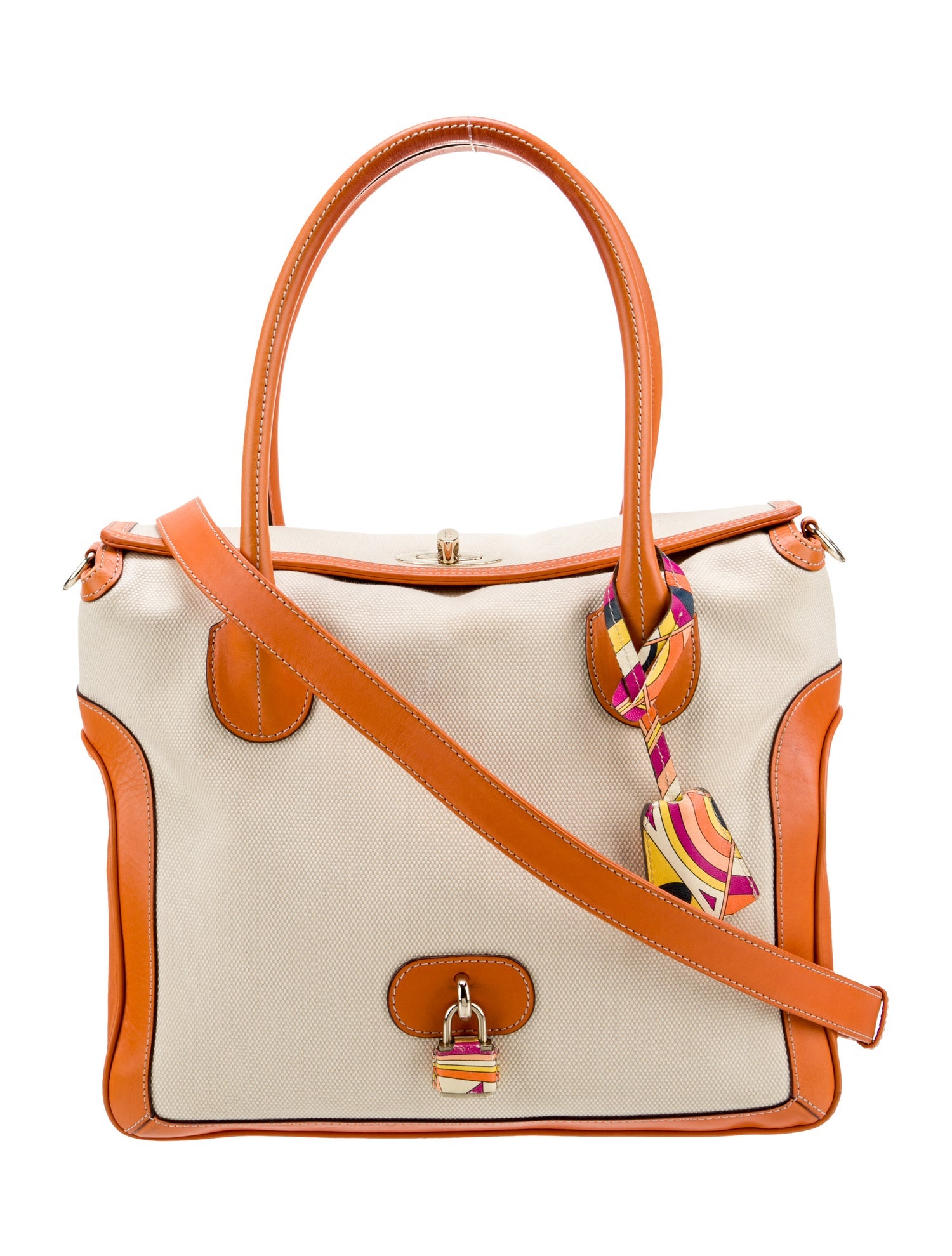 Emilio Pucci Leather Top Handle Bag