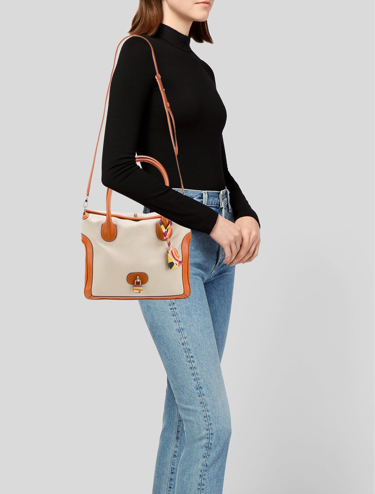 Emilio Pucci Leather Top Handle Bag