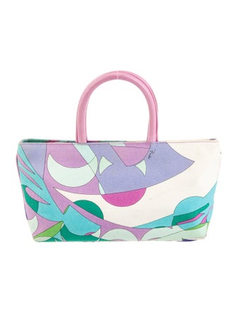 Emilio Pucci Canvas Top Handle Bag