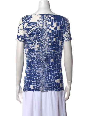 Emilio Pucci Printed Cowl Neck T-Shirt