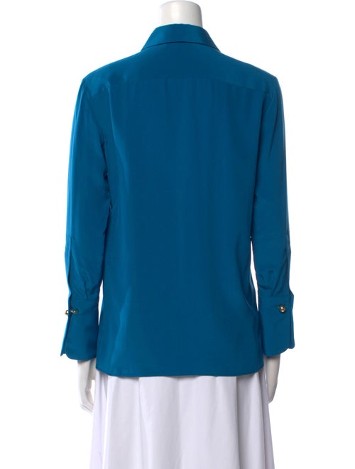 Emilio Pucci Silk Long Sleeve Button-Up Top