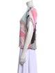 Emilio Pucci Printed Bateau Neckline Blouse