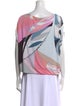 Emilio Pucci Printed Bateau Neckline Blouse