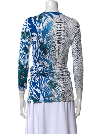 Emilio Pucci Printed V-Neck Blouse