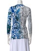 Emilio Pucci Printed V-Neck Blouse