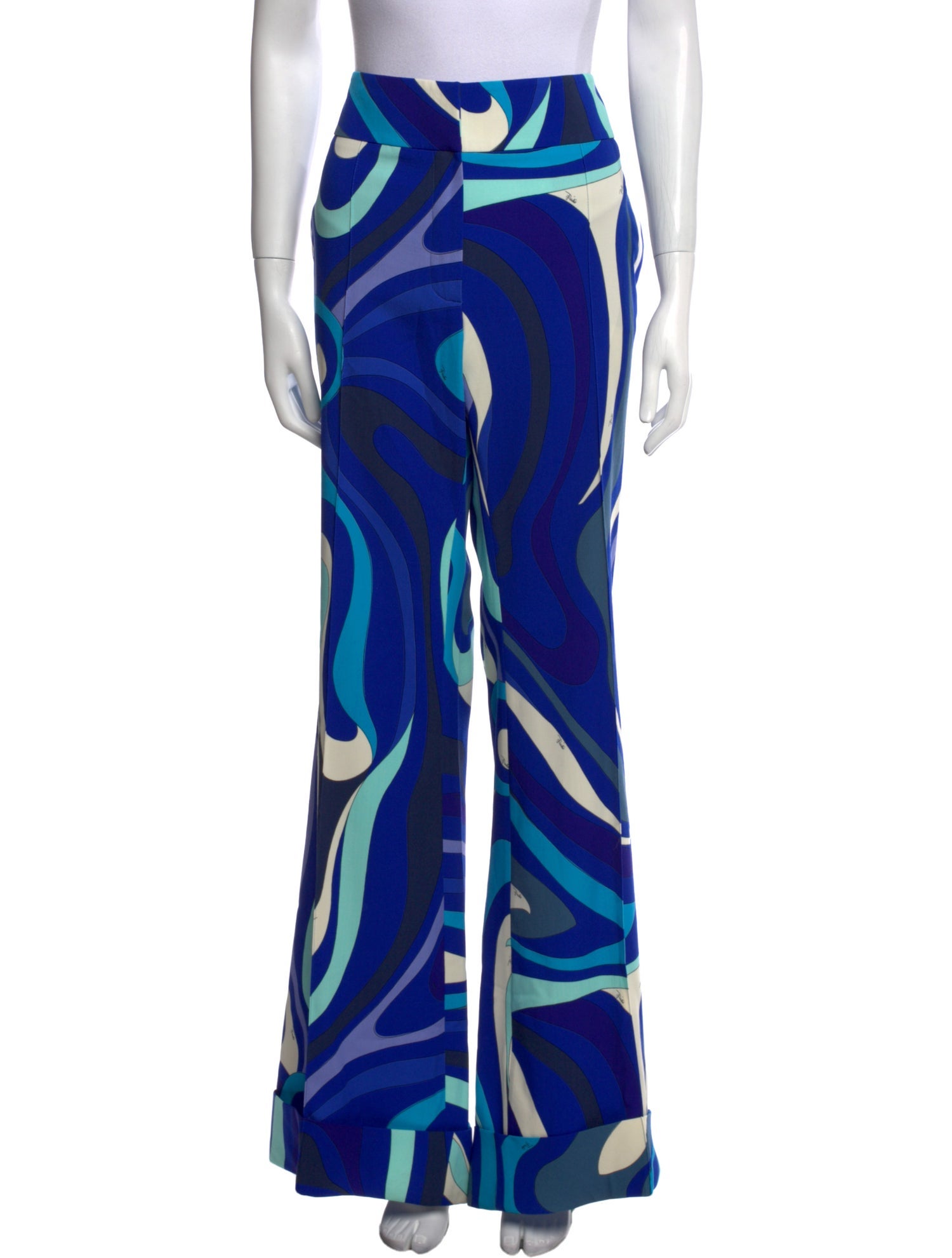 Emilio Pucci Virgin Wool Wide Leg Pants
