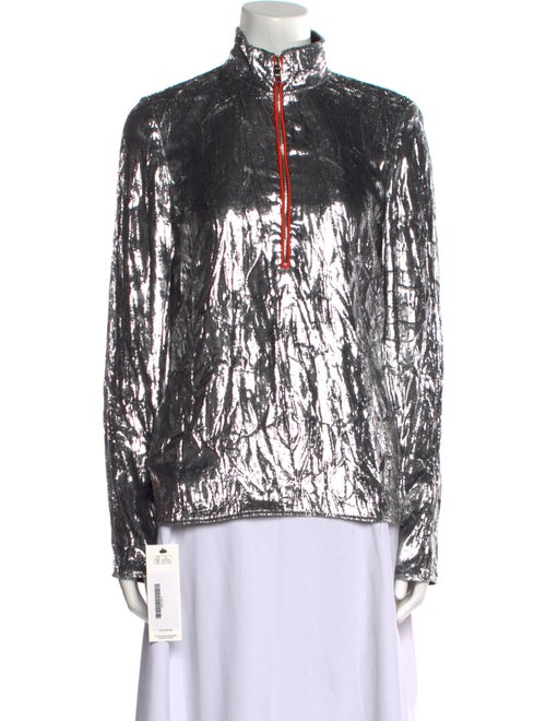 Emilio Pucci Printed Mock Neck Blouse