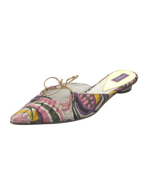 Emilio Pucci Satin Printed Mules