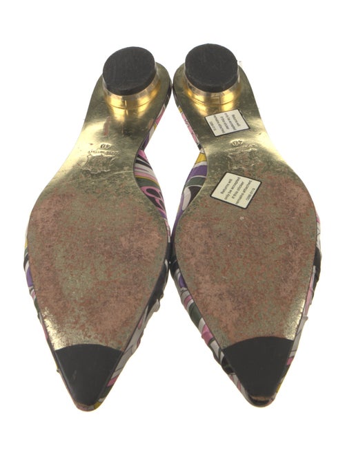 Emilio Pucci Satin Printed Mules