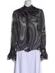 Emilio Pucci Printed Mock Neck Blouse