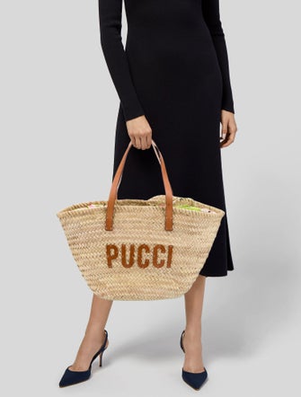 Emilio Pucci Raffia Shoulder Bag