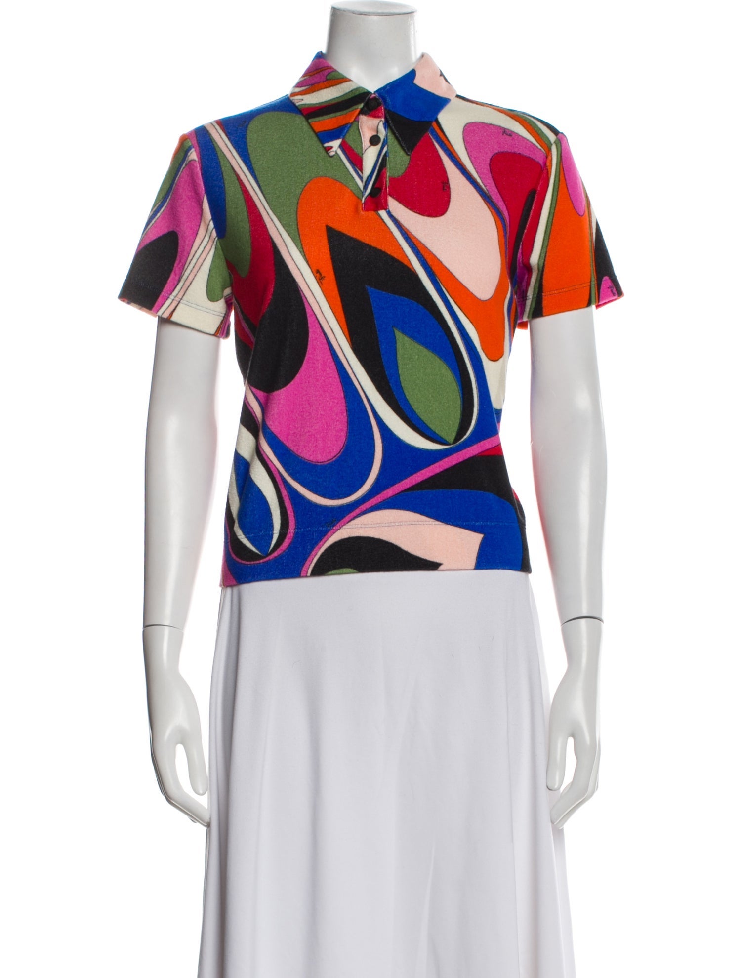 Emilio Pucci Printed Short Sleeve Polo