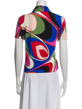 Emilio Pucci Printed Short Sleeve Polo