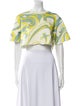 Emilio Pucci Printed Scoop Neck Crop Top