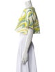 Emilio Pucci Printed Scoop Neck Crop Top