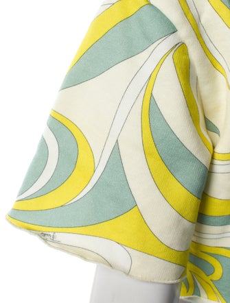 Emilio Pucci Printed Scoop Neck Crop Top