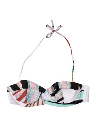 Emilio Pucci Graphic Print Halterneck Crop Top