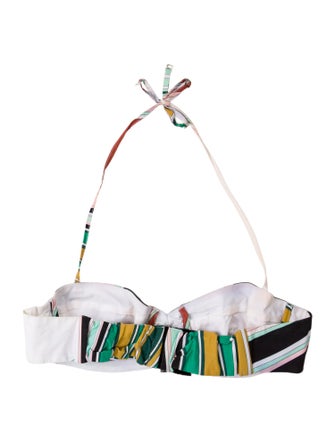 Emilio Pucci Graphic Print Halterneck Crop Top