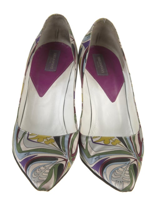 Emilio Pucci Satin Printed Pumps