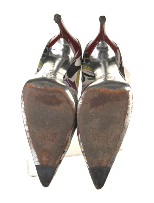 Emilio Pucci Satin Printed Pumps
