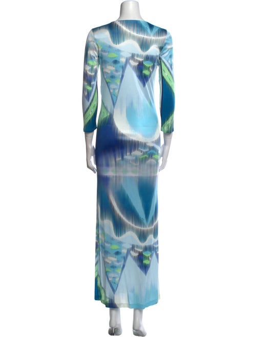 Emilio Pucci Tie-Dye Print Long Dress