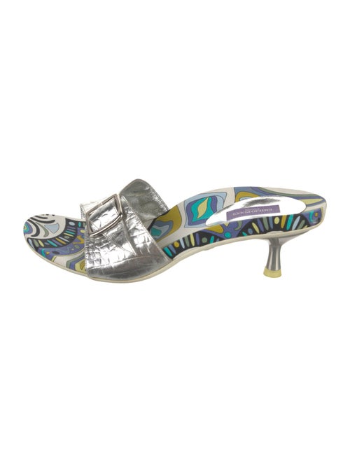 Emilio Pucci Leather Printed Slides