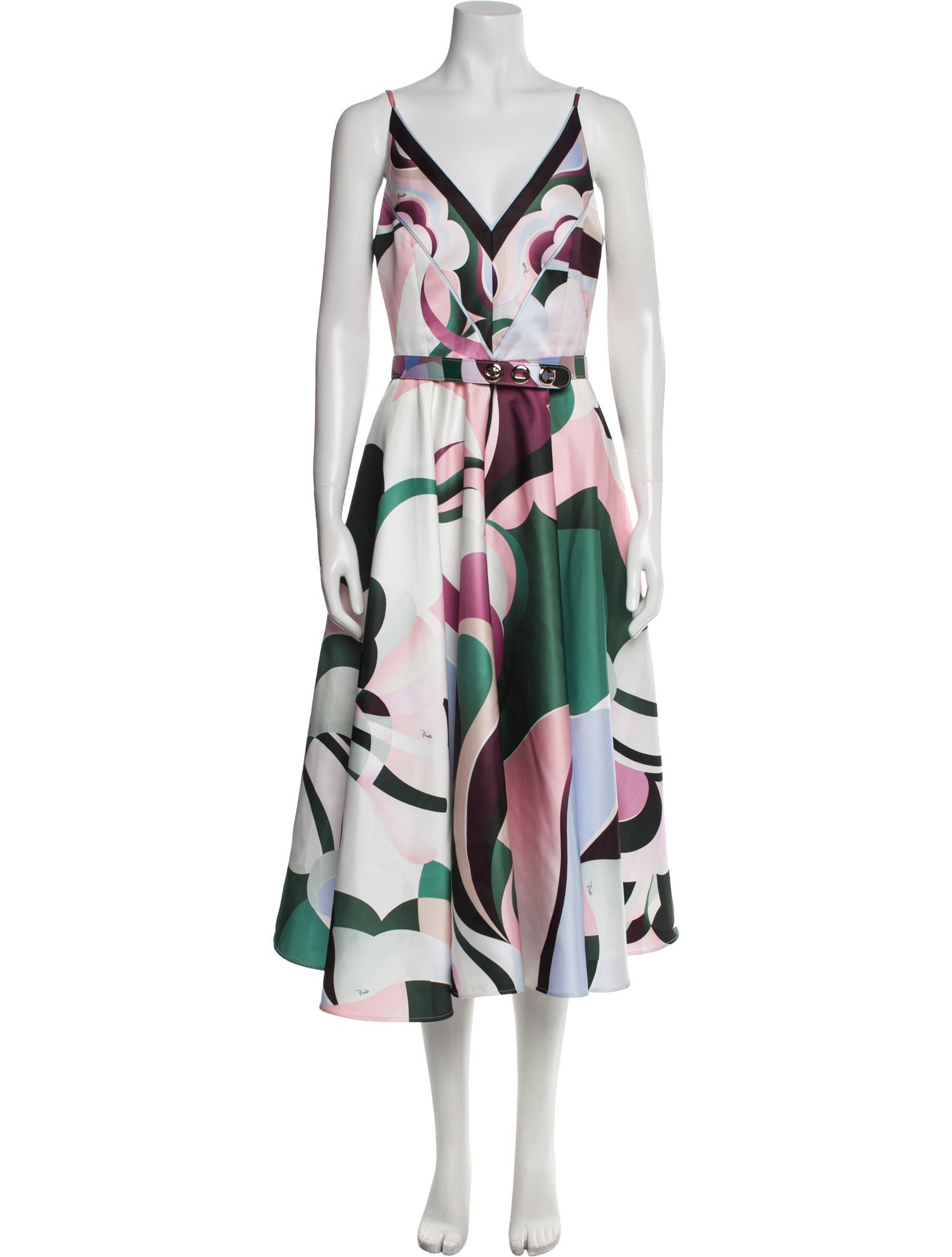 Emilio Pucci Floral Print Long Dress