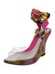 Emilio Pucci Satin Printed Slingback Pumps