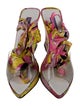 Emilio Pucci Satin Printed Slingback Pumps