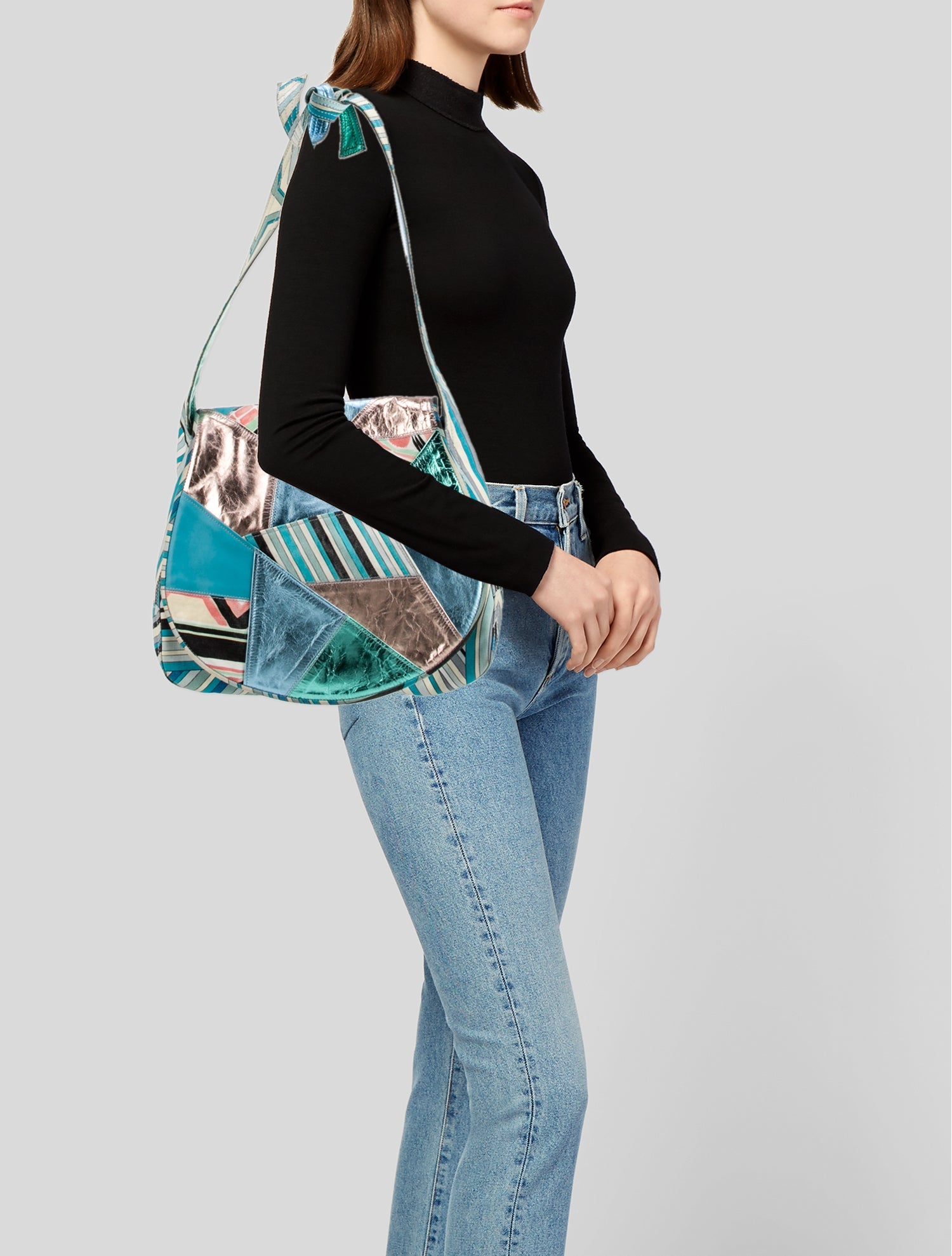 Emilio Pucci Canvas Shoulder Bag