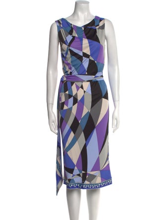 Emilio Pucci Printed Midi Length Dress