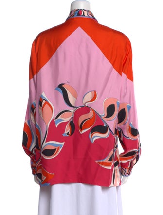 Emilio Pucci Silk Printed Button-Up Top