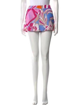 Emilio Pucci Floral Print Mini Shorts