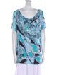 Emilio Pucci Printed Cowl Neck Tunic