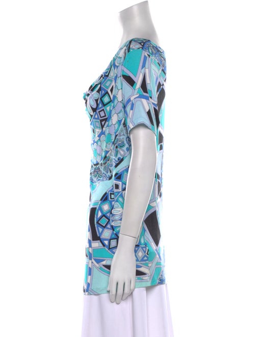 Emilio Pucci Printed Cowl Neck Tunic