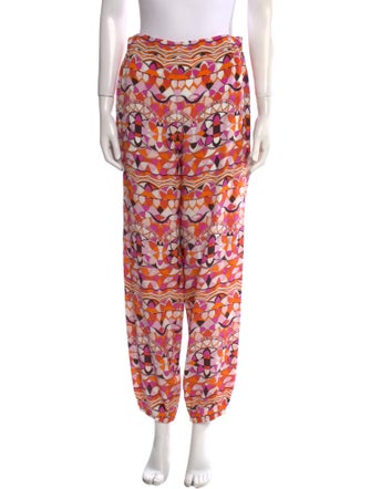 Emilio Pucci Silk Straight Leg Pants