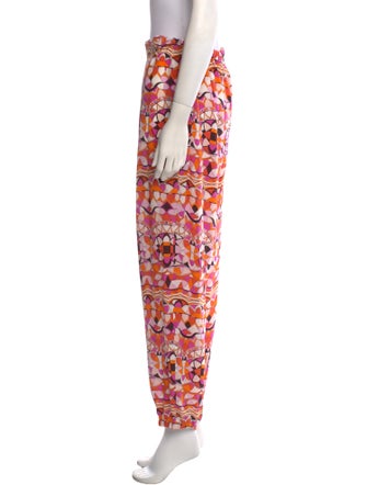 Emilio Pucci Silk Straight Leg Pants