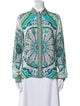 Emilio Pucci Silk Paisley Print Button-Up Top