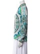 Emilio Pucci Silk Paisley Print Button-Up Top