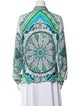 Emilio Pucci Silk Paisley Print Button-Up Top