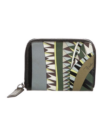 Emilio Pucci Leather Printed Wallet