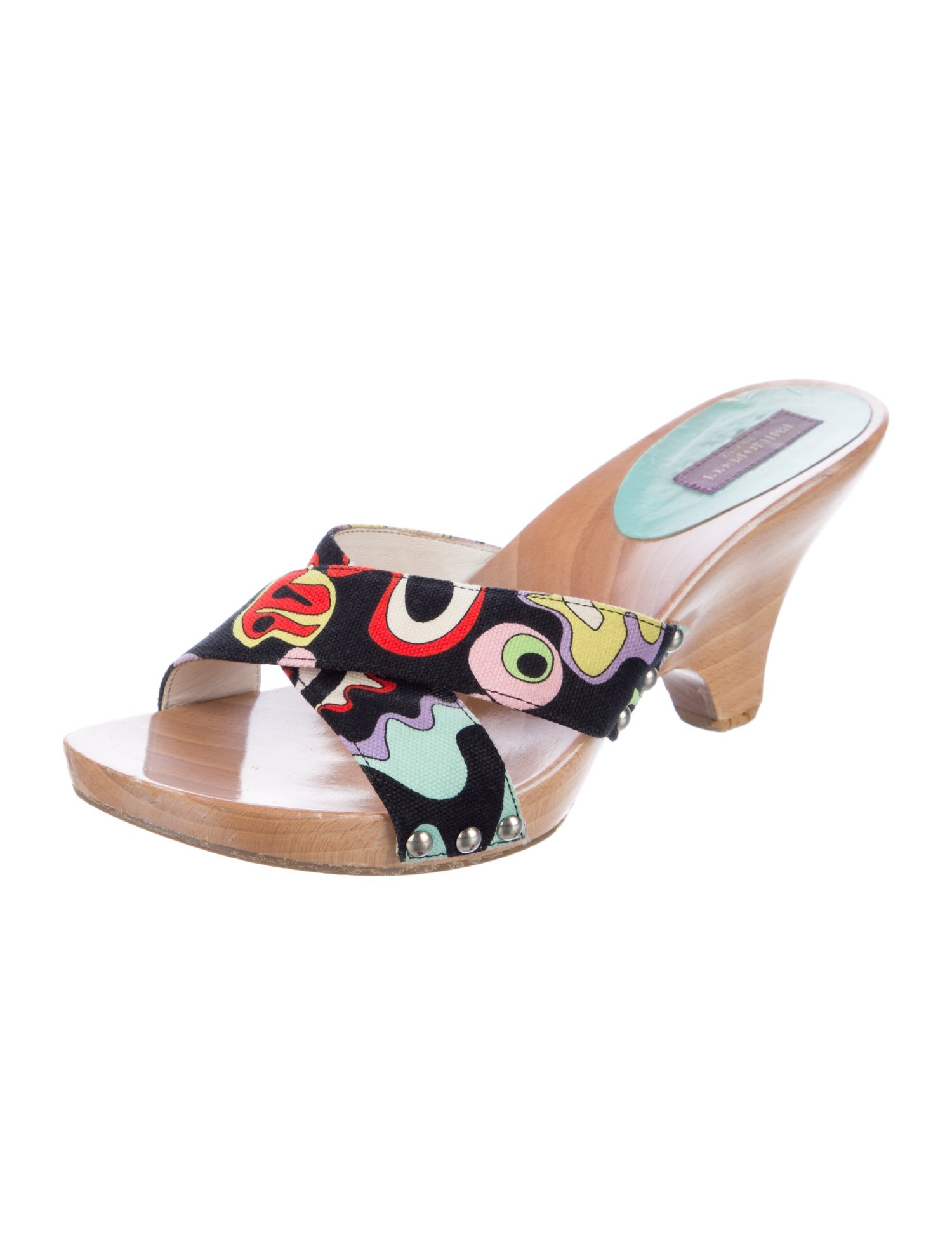 Emilio Pucci Canvas Printed Slides