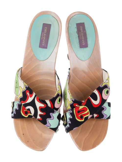 Emilio Pucci Canvas Printed Slides