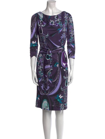 Emilio Pucci Printed Knee-Length Dress