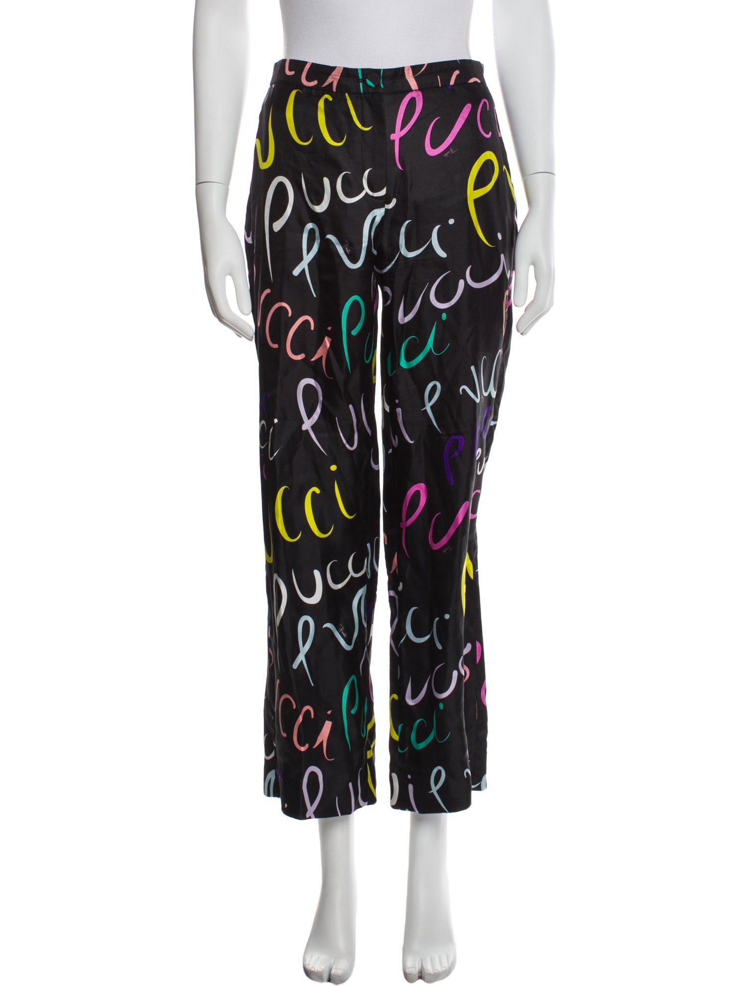 Emilio Pucci Silk Wide Leg Pants