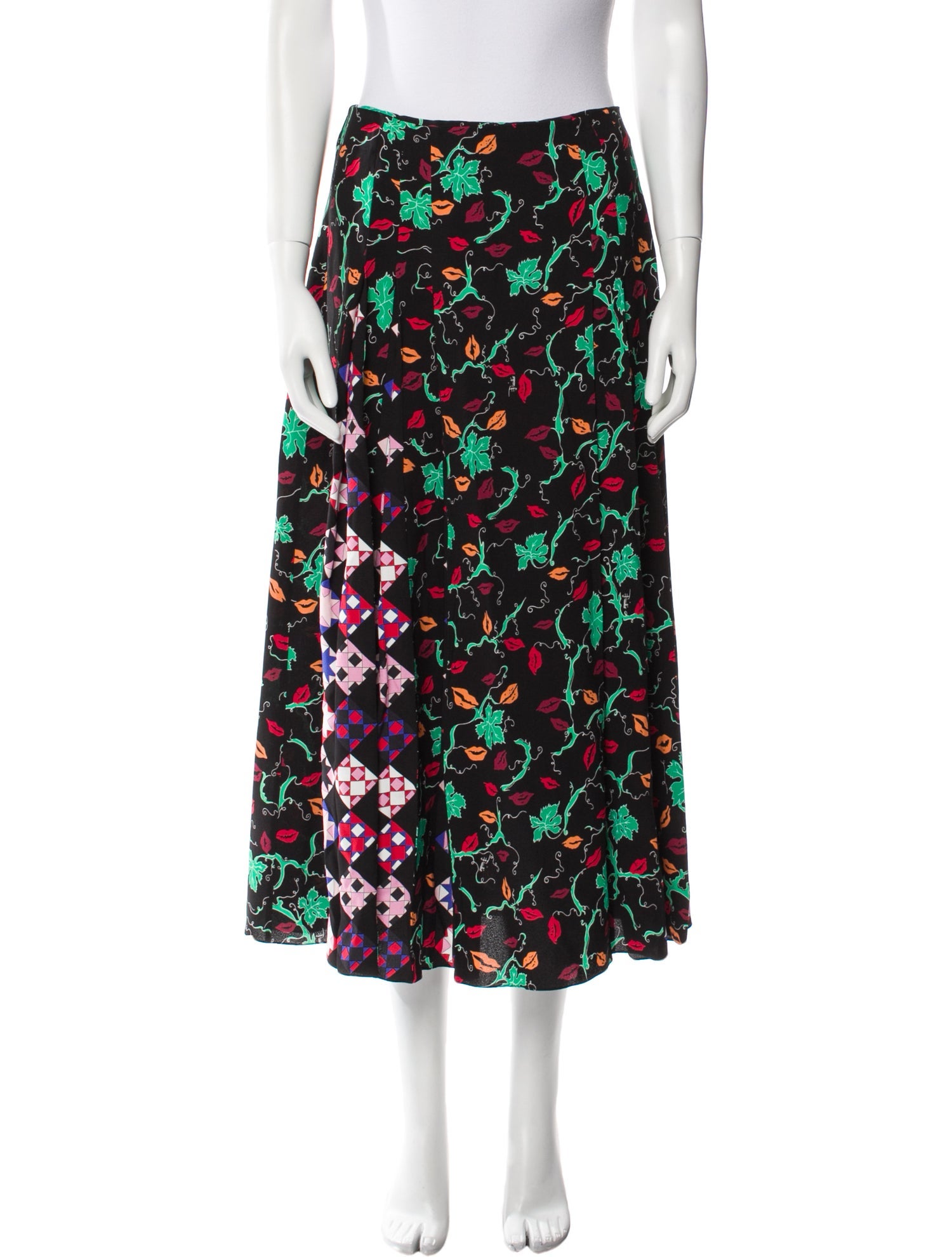 Emilio Pucci Floral Print Midi Length Skirt