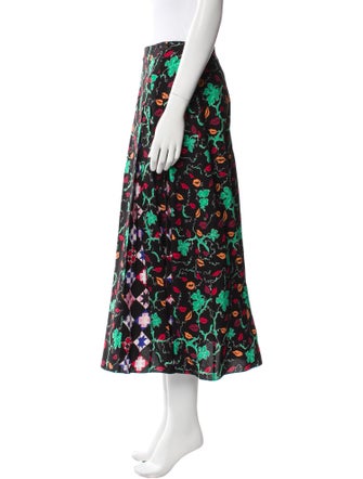 Emilio Pucci Floral Print Midi Length Skirt